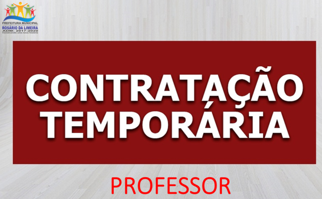 contratação PROFESSOR