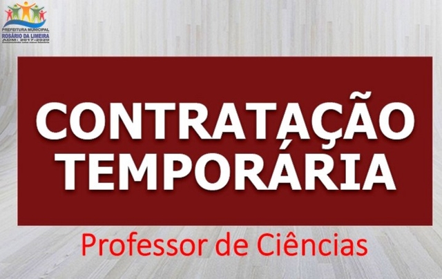 contratação ciencias