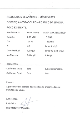 Laudo Agua 